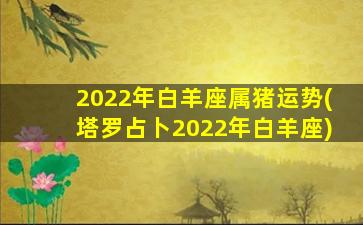 2022年白羊座属猪运势(塔罗占卜2022年白羊座)