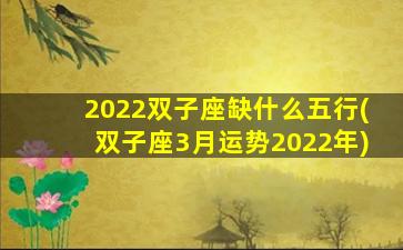 2022双子座缺什么五行(双子座3月运势2022年)